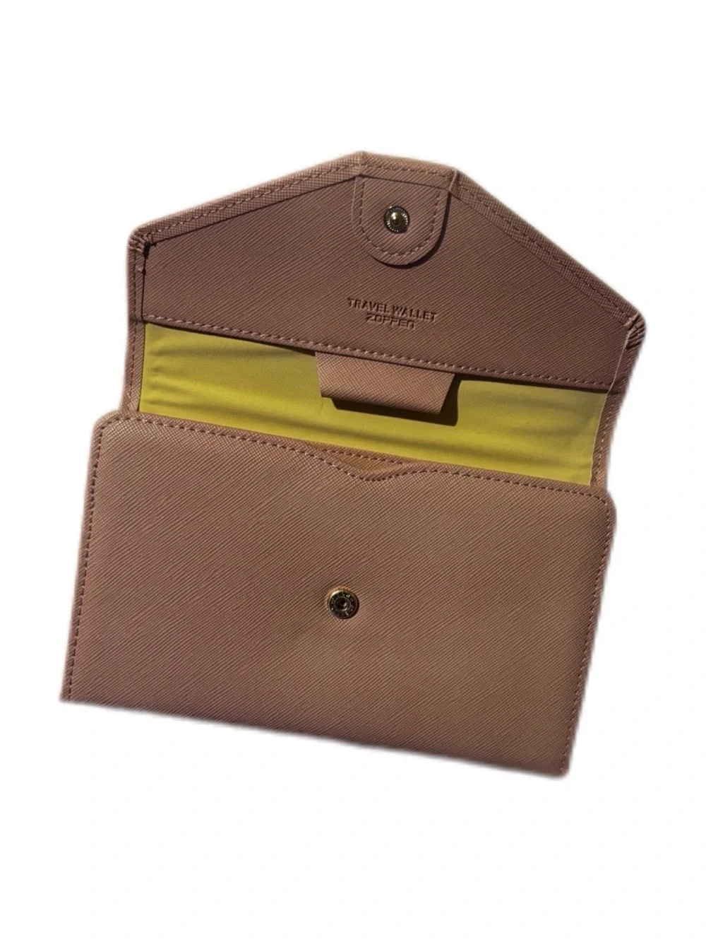 Compact Rose Gold Envelope Wallet - Women Bags